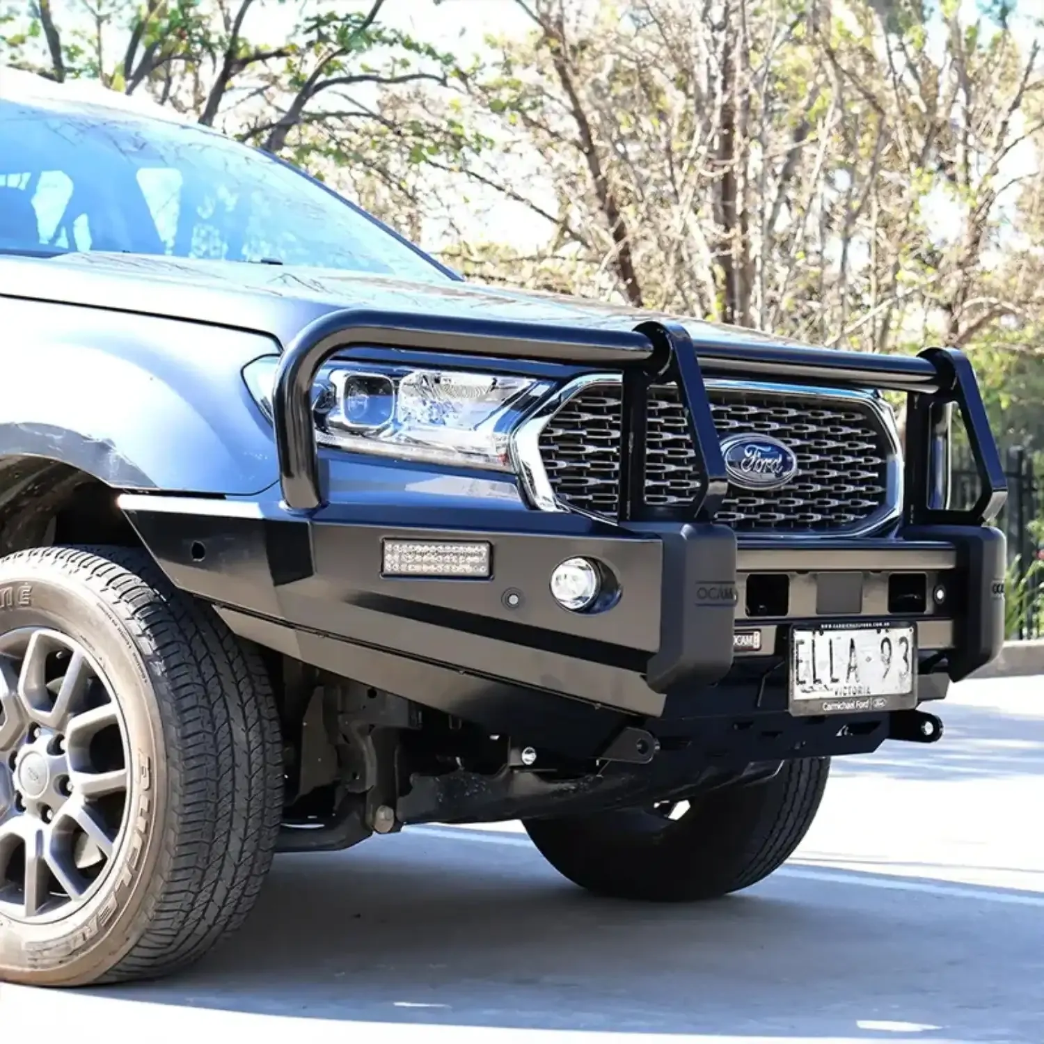 OCAM Deluxe Steel Bull Bar for Ford Everest UAII 2018-06/2022, Winch Compatible