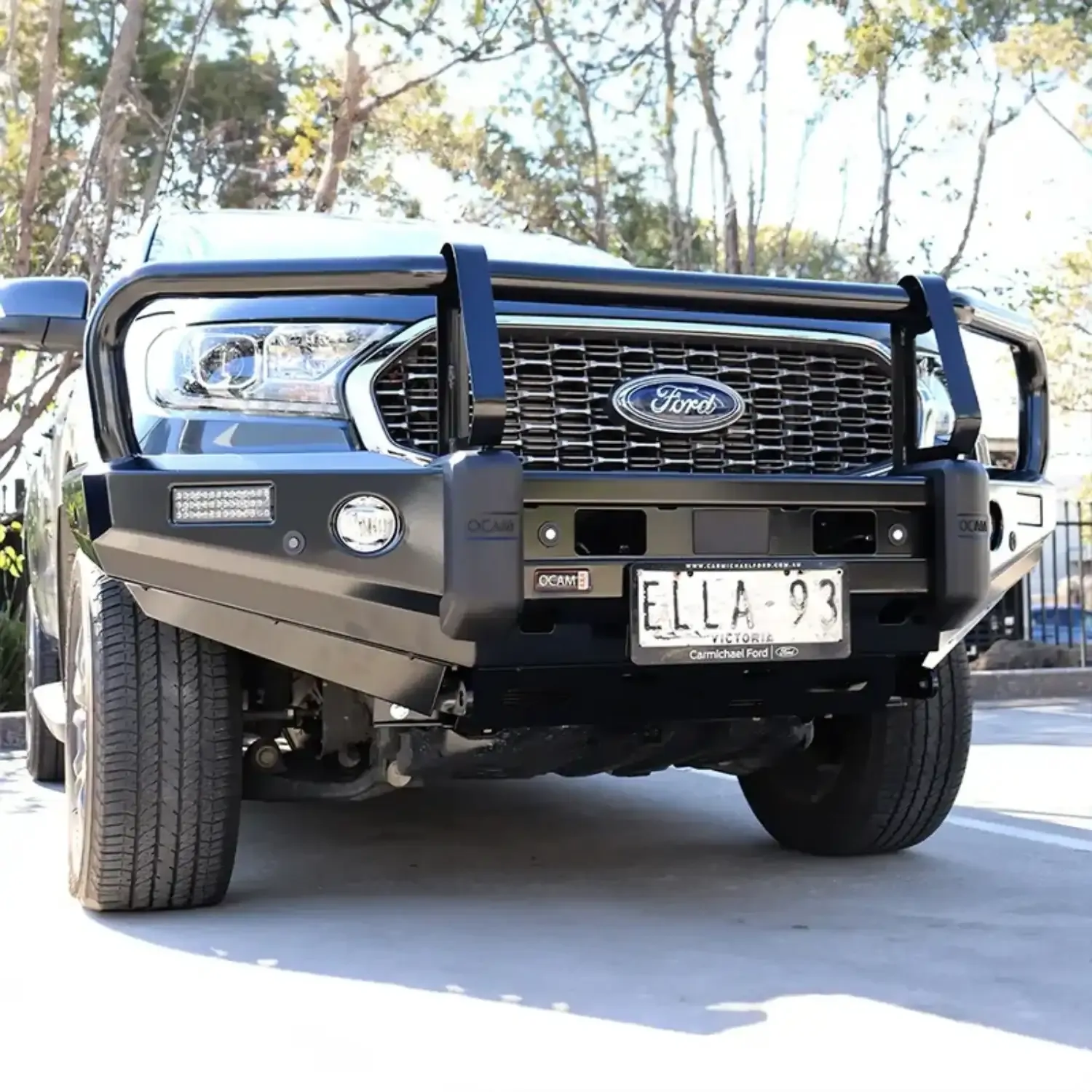 OCAM Deluxe Steel Bull Bar for Ford Everest UAII 2018-06/2022, Winch Compatible
