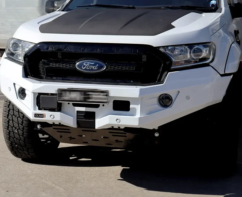OCAM H-Bar, Replacement Winch Bar for Ford Ranger PX MKII 2015-2018, Hoopless Bull Bar PXII