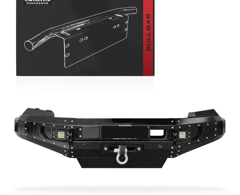 FORD EVEREST UA (2015 - 2022) STEEL BULL BAR + LED LIGHTS